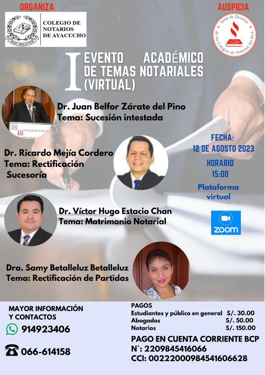  COLEGIO DE NOTARIOS DE AYACUCHO 