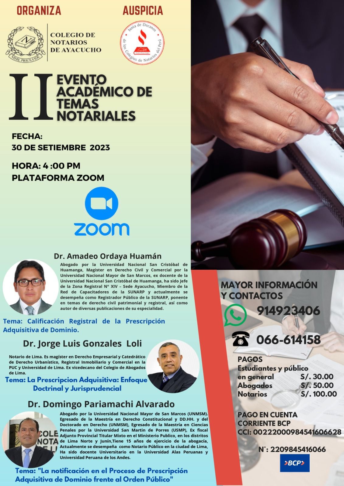  COLEGIO DE NOTARIOS DE AYACUCHO 